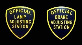 Official California Brake Inspection Station and Official California Lamp Inspection Station